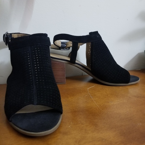 Leather Black Cut Out Booties - Picture 2 of 7
